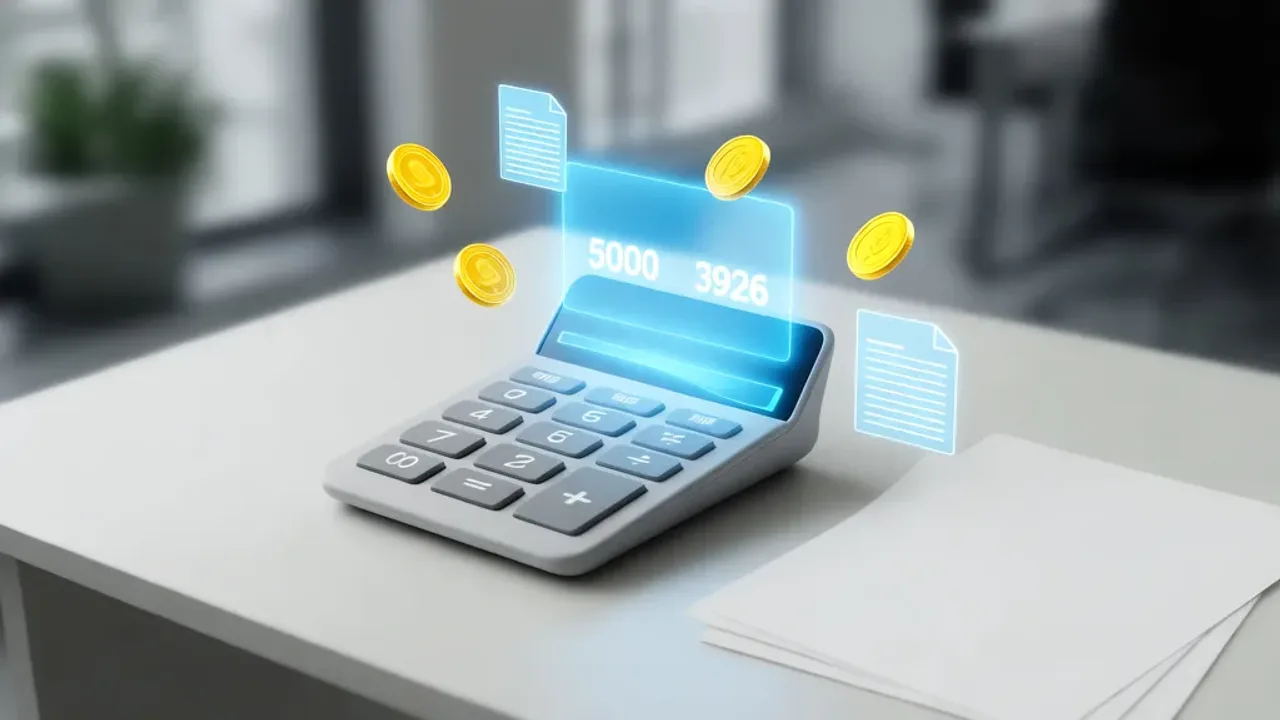 5000 brutto ile to netto do 26 roku życia? Praktyczny poradnik 2026 Cyfrowy kalkulator płac wyświetlający wyliczenie 5000 brutto ile to netto do 26 roku życia na nowoczesnym ekranie z ikonami finansowymi.