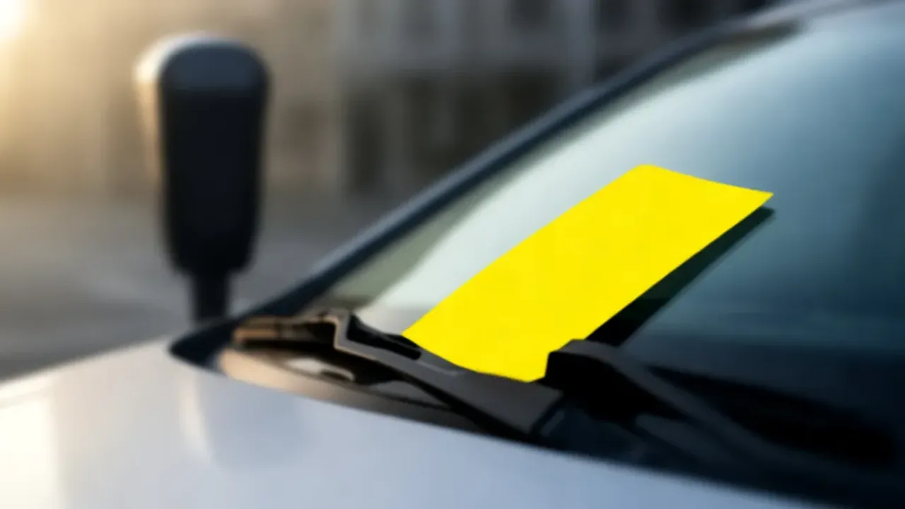 Mandat za brak biletu parkingowego: co musisz wiedzieć w 2026 roku? Zawiadomienie o naliczeniu opłaty, czyli mandat za brak biletu parkingowego za wycieraczką samochodu.