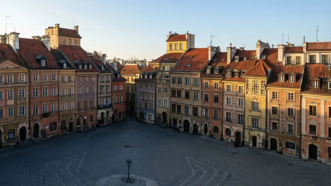 Muzeum Warszawy: przewodnik po muzeum i najlepsze muzea w Warszawie Fasada siedziby głównej Muzeum Warszawy przy Rynku Starego Miasta w słoneczny dzień.