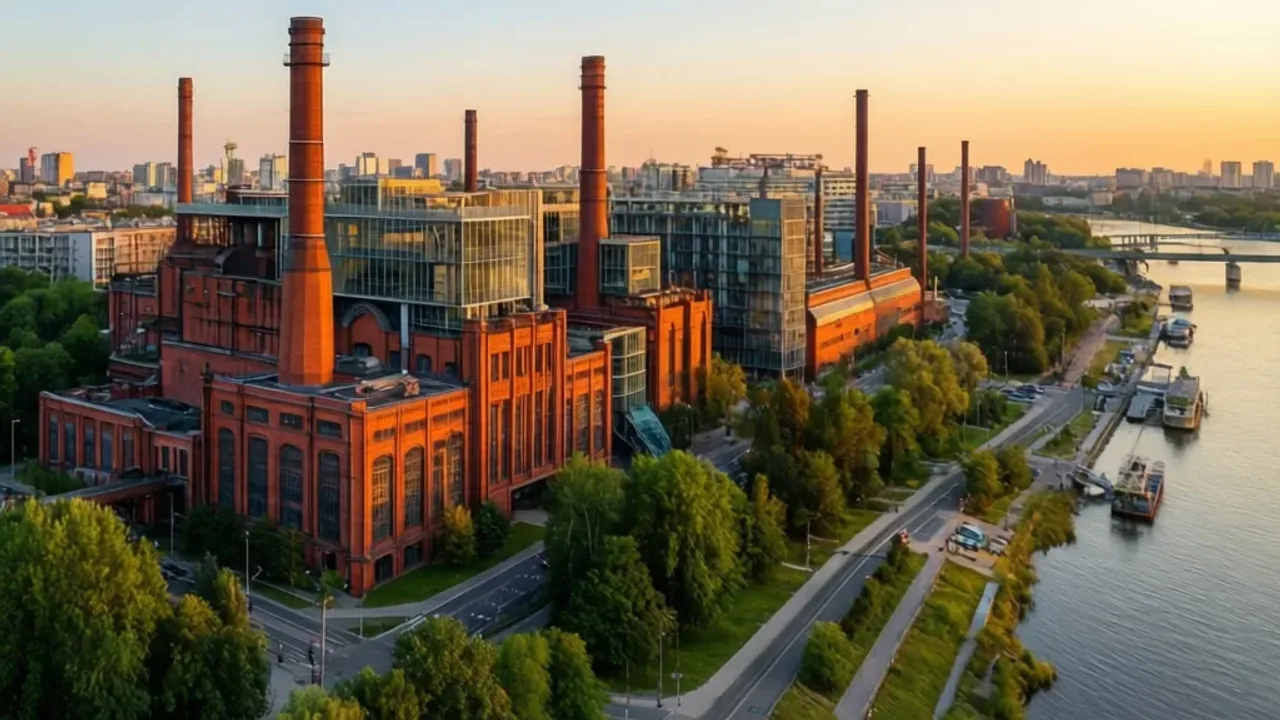 Powiśle w Warszawie: praktyczny przewodnik po dzielnicy i parkingach Nowoczesna architektura Elektrowni Powiśle i bulwary nad Wisłą w dzielnicy Powiśle w Warszawie.