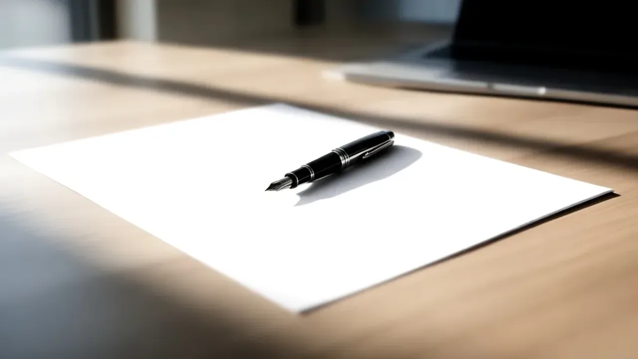 Rezygnacja ze stanowiska wzór: Jak napisać list rezygnacyjny? Profesjonalny dokument z wypowiedzeniem na biurku, rezygnacja ze stanowiska wzór.