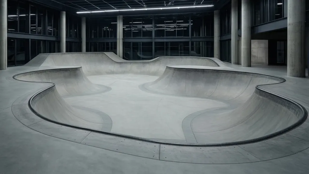 Skatepark Warszawa: AvePark i najlepszy kryty skatepark w Warszawie Profesjonalny kryty skatepark Warszawa z betonowymi przeszkodami i rampami.
